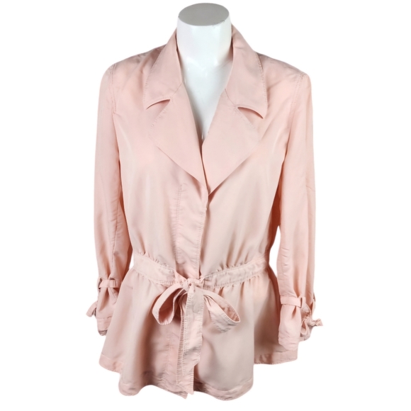 Banana Republic Balletcore Feminine Spftgir Peplum Jacket Blush Pink Size Medium - Picture 3 of 16